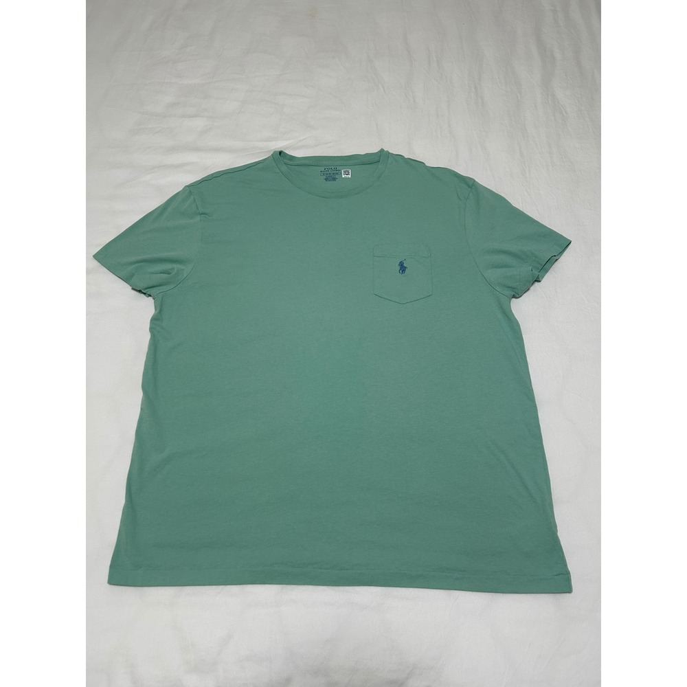 Polo Ralph Lauren Mens Classic Fit Pocket T-Shirt Green XL Short Sleeve Pony